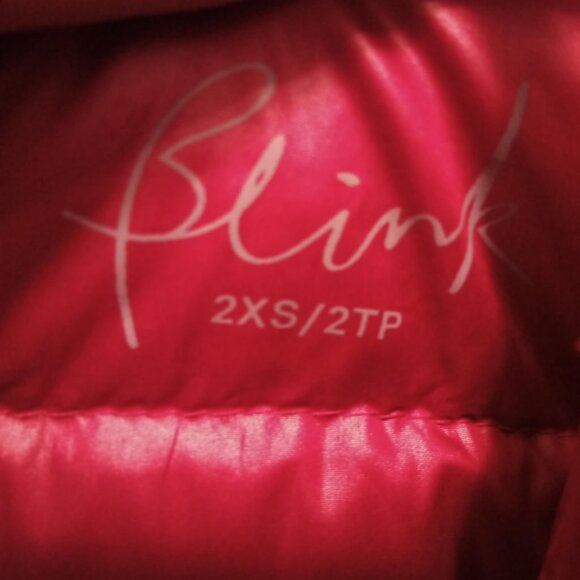 "BLINK" by Danier Leather red puffer jacket, 2XS - Picture 4 of 8